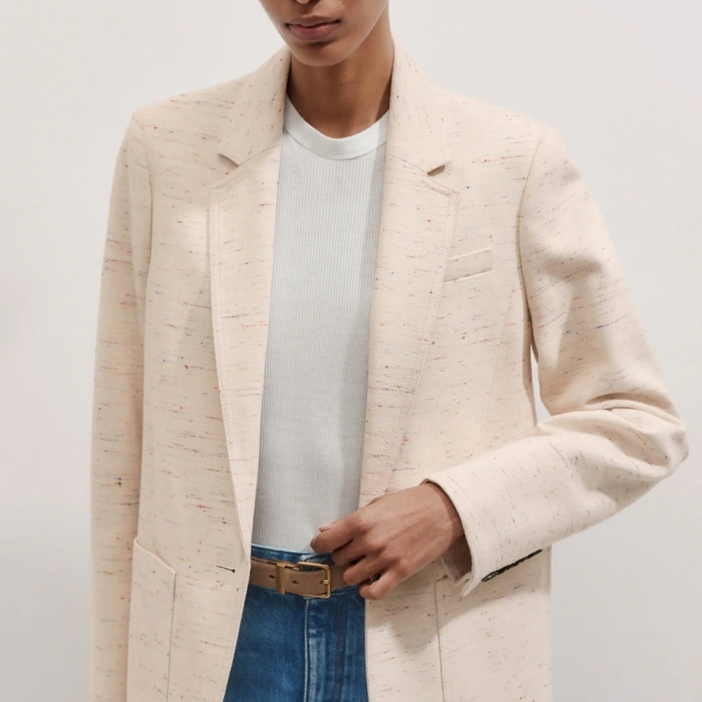 ME+EM Wear With Everything Relaxed Fit Blazer Italian Cotton Blend